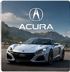Original stylized illustration representing Acura cars in Forza Horizon 6