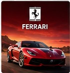 Original stylized illustration representing Ferrari cars in Forza Horizon 6