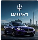 Original stylized illustration representing Maserati cars in Forza Horizon 6