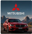 Original stylized illustration representing Mitsubishi cars in Forza Horizon 6